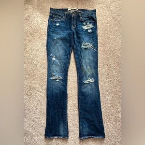 Abercrombie & Fitch ripped jeans flare “Emma” size 2L 26/35